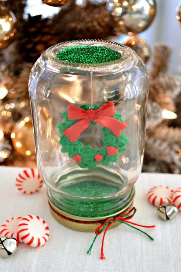 Dollar Tree Mason Jar Christmas Snow Globe