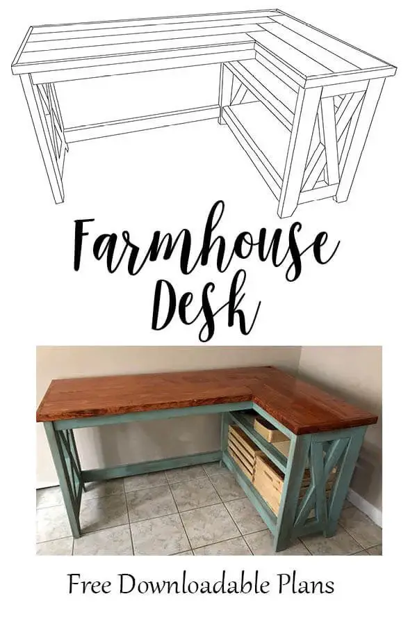 DIY Farmhouse X Desk Plans