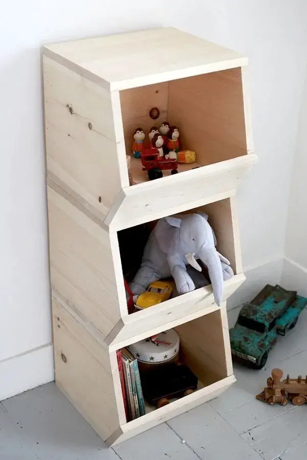 DIY Wooden Toy Bins
