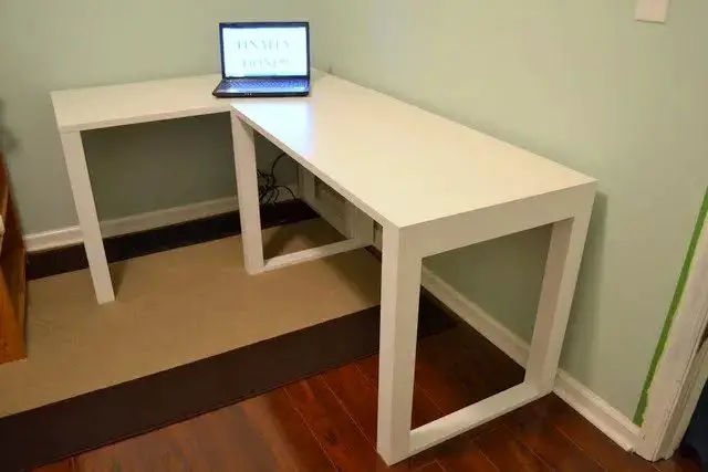 Easy DIY Craft L-Shaped Desk