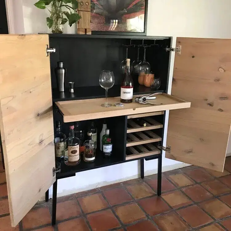 DIY Bubbly Bar Cabinet Plans