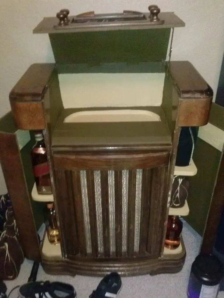 DIY Converting A Radio Console To A Liquor Cabinet