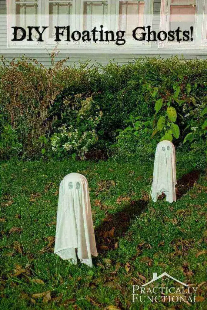 DIY Floating Halloween Ghosts For Yard