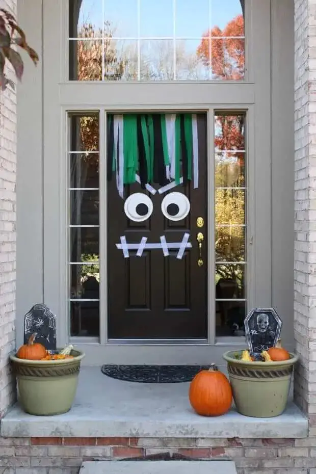 DIY Front Door Halloween Monster