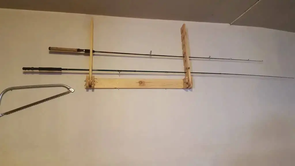 DIY Horizontal Fishing Rod Rack