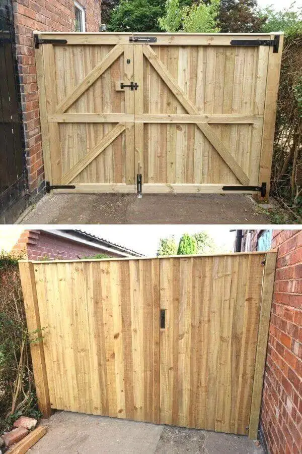 DIY Wood Driveway Gate