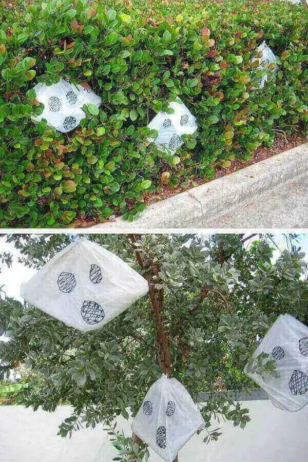 DIY Yard Ghosts From Recycled Plastic Bags