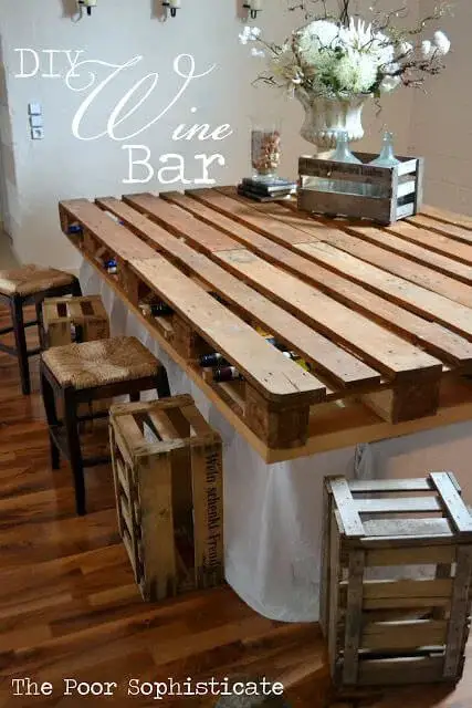 Free DIY Pallet Wine Bar