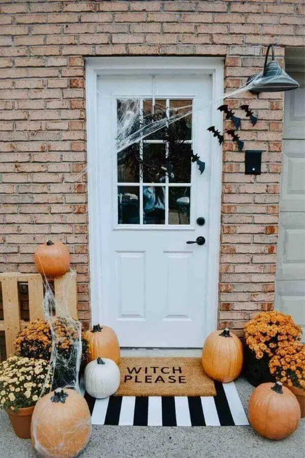 Halloween Door Mat & Front Porch