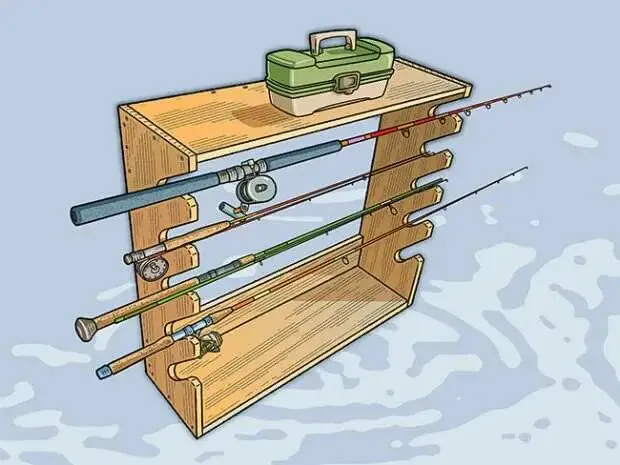 Homemade Fishing Rod Rack