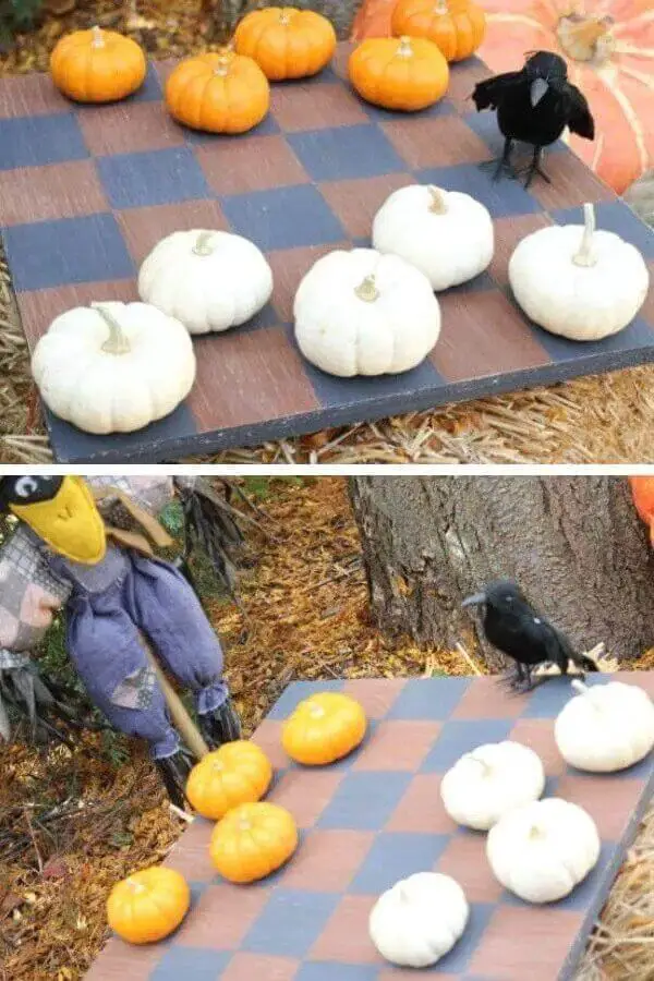 Pumpkin Checkers Board Game
