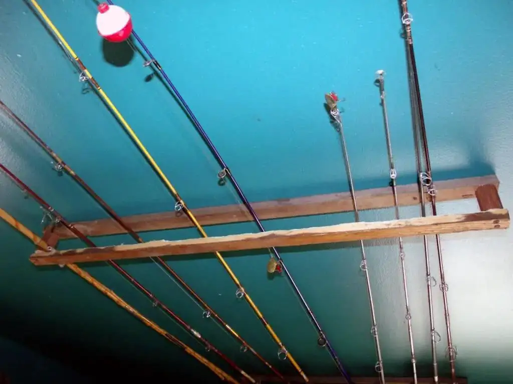 Simple Overhead Fishing Rod Rack