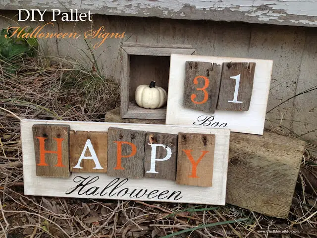 DIY Pallet Style Halloween Signs
