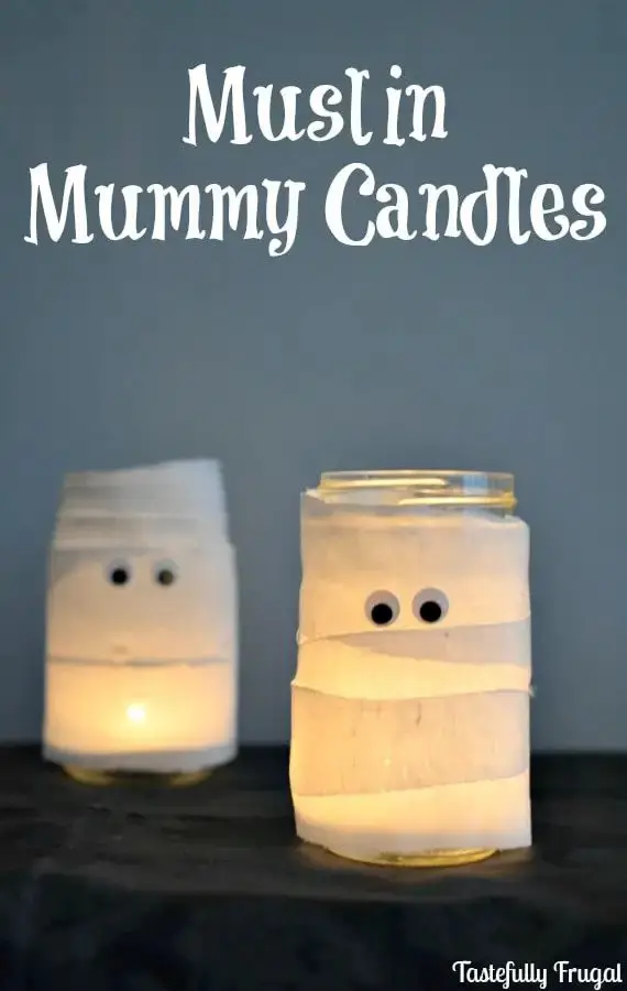 Cute Muslin Mummy Candle Holders