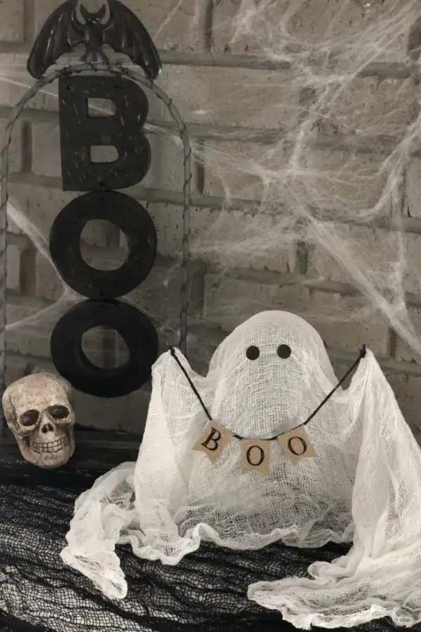 DIY Halloween Cheesecloth Ghosts
