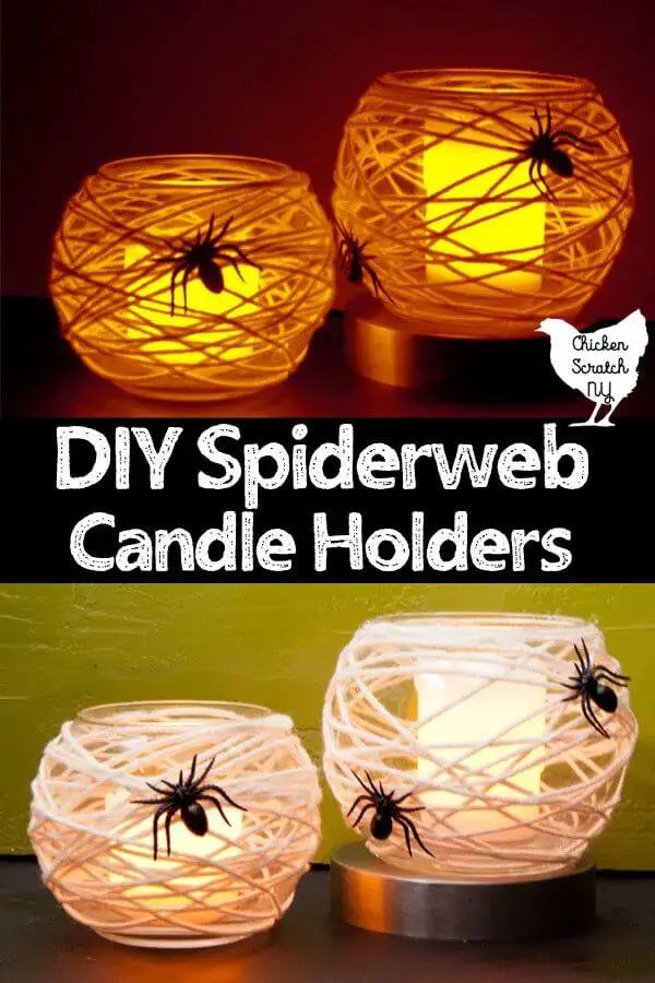 DIY Spiderweb Candle Holder