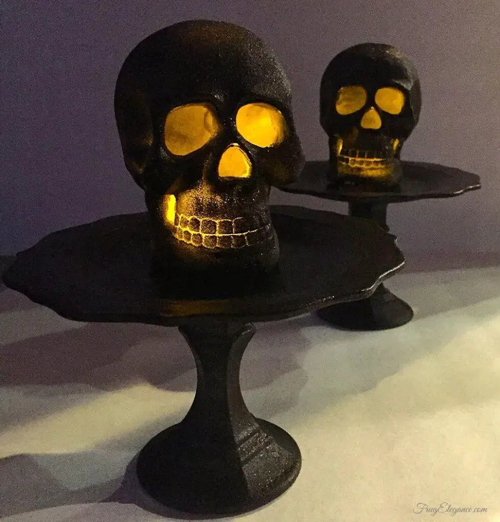 Easy Halloween Decor Light Up Skull