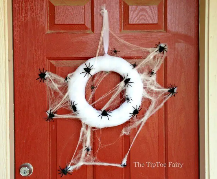 Spooky Halloween Spider Web Wreath