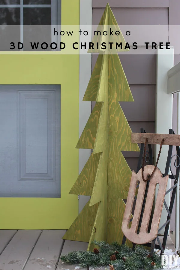 3D Painted Wooden Christmas Tree
