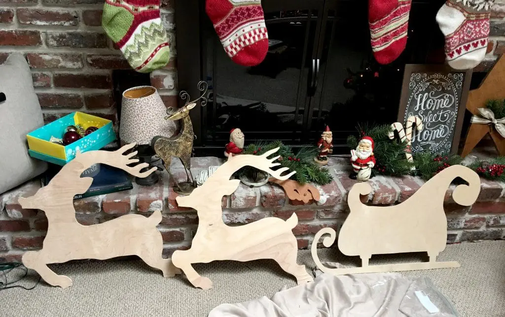 Hanging DIY Santa Sleigh & Reindeer