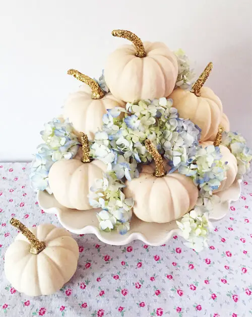 Pumpkins & Flowers Centerpiece