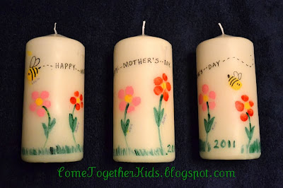Mother’s Day Fingerprint Candles