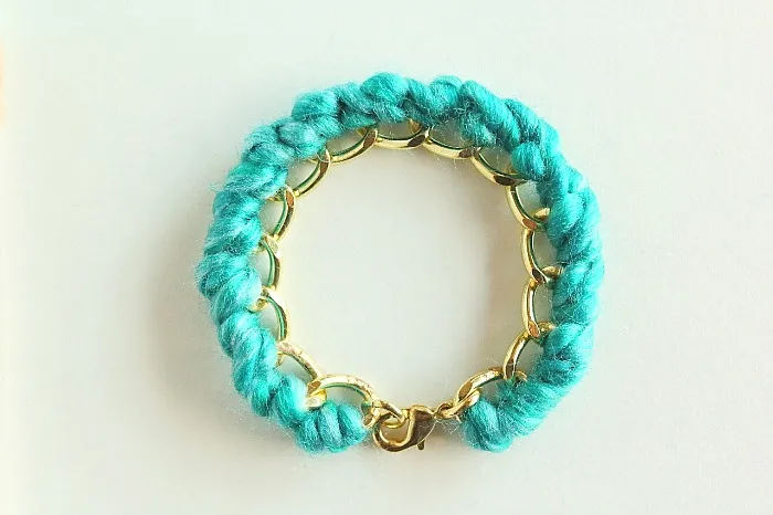 Yarn Wrapped Bracelet